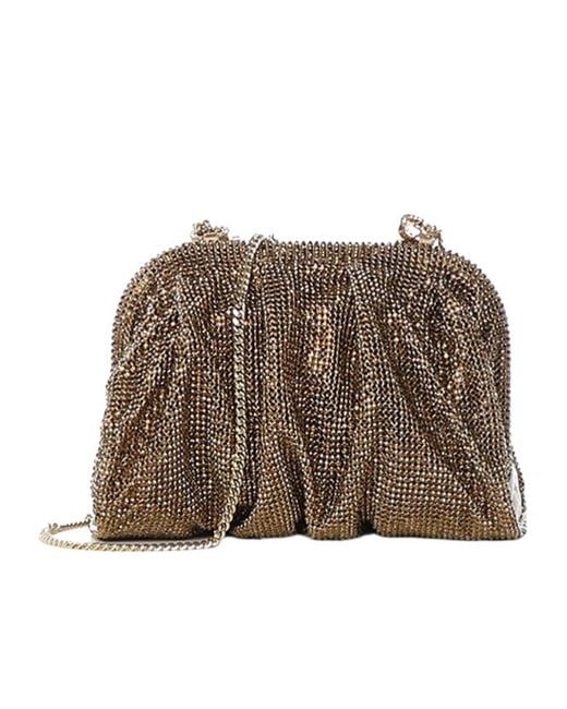 Benedetta Bruzziches Brown Embellished Clutch Bag
