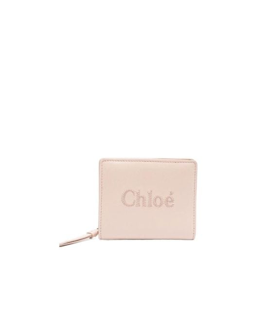 Chloé Pink Chloé Sense Compact Bi-Fold Wallet