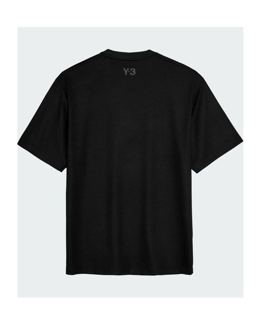 Y-3 Black Straight Hem Crewneck T-Shirt for men
