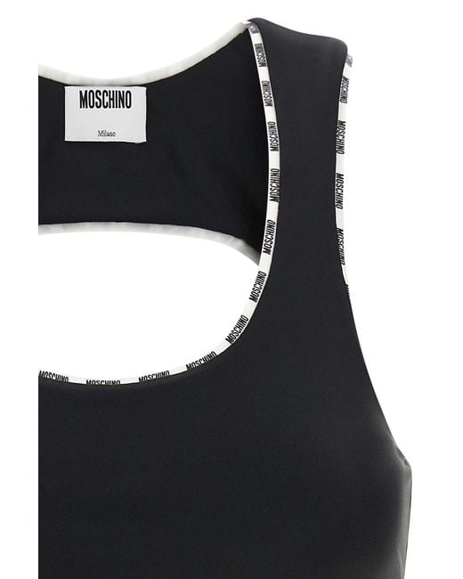 Moschino Black Crew-Neck Sports Tank Top