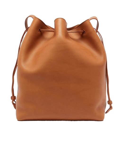 The Row Brown Belvedere Drawstring Bucket Bag