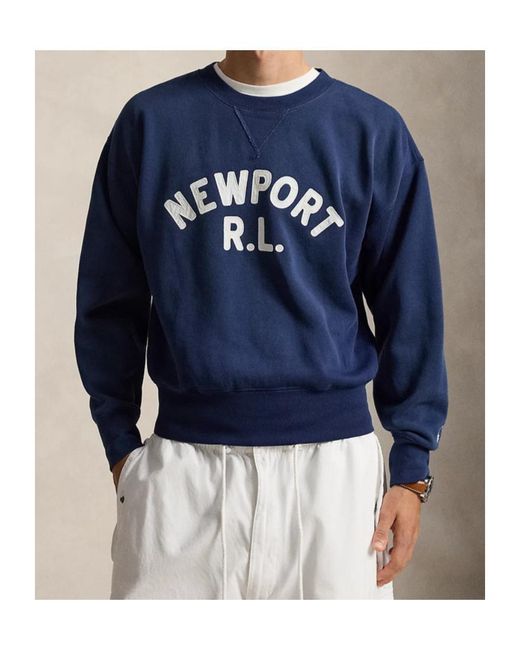 Polo Ralph Lauren Blue Logo-Print Sweatshirt for men