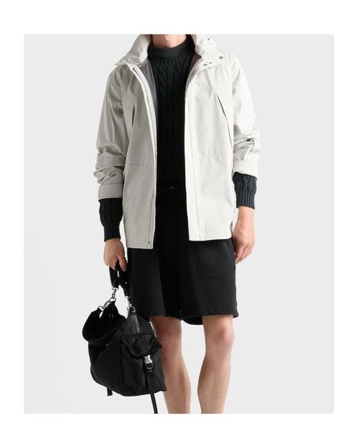 Prada Gray Technical Fabric Jacket for men