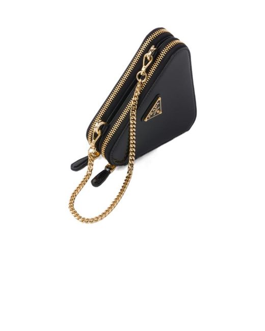 Prada White Patent Leather Mini Pouch