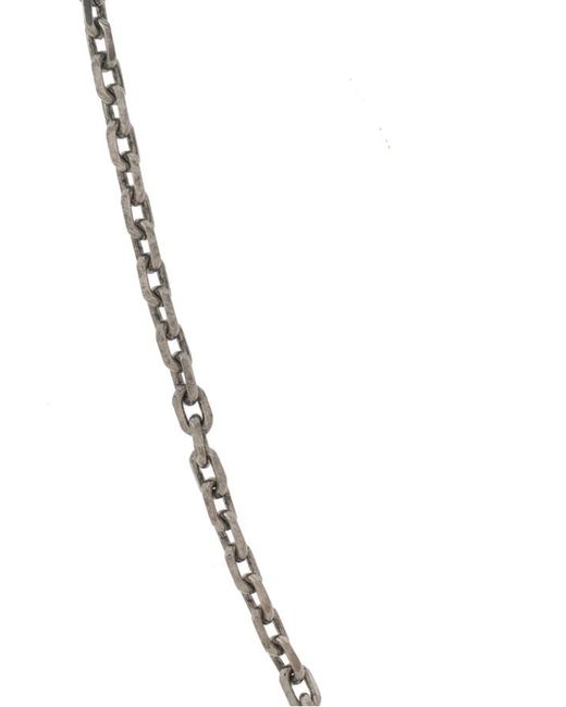 Saint Laurent Metallic Logo Plaque Chained Necklace for men