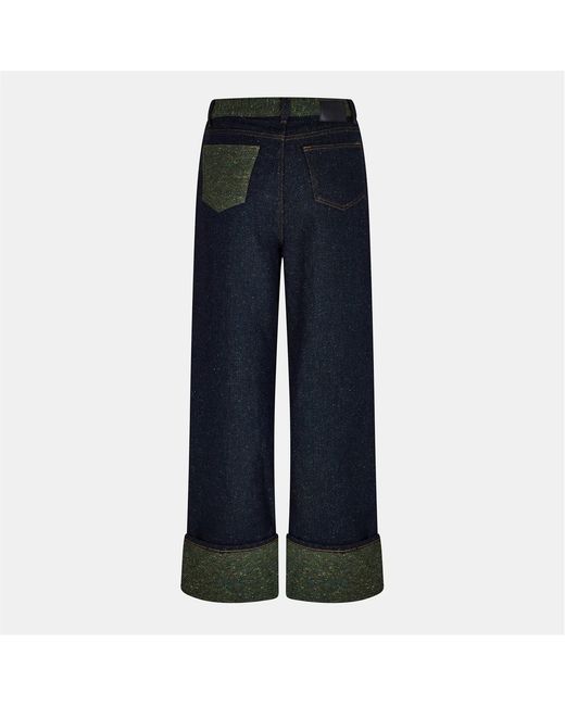 Ganni Blue Wide-Leg Jeans