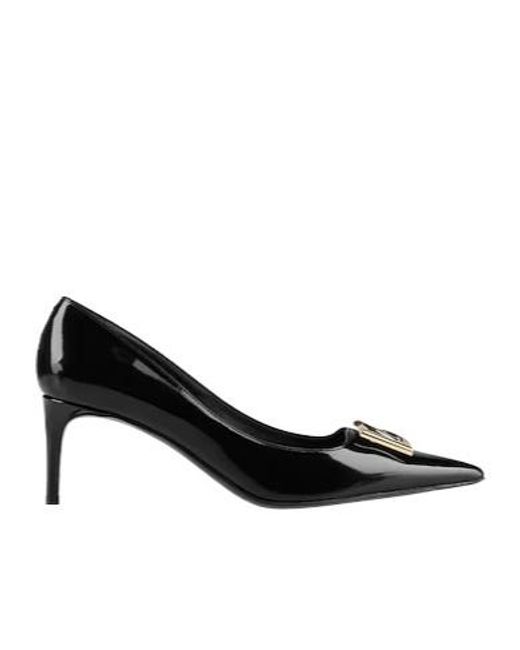 Dolce & Gabbana Black Pointedtoe Patentleather Highheels