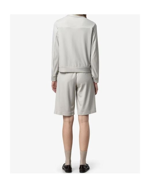 K-Way Gray Isy Sl Spacer Zipped Sweatshirt