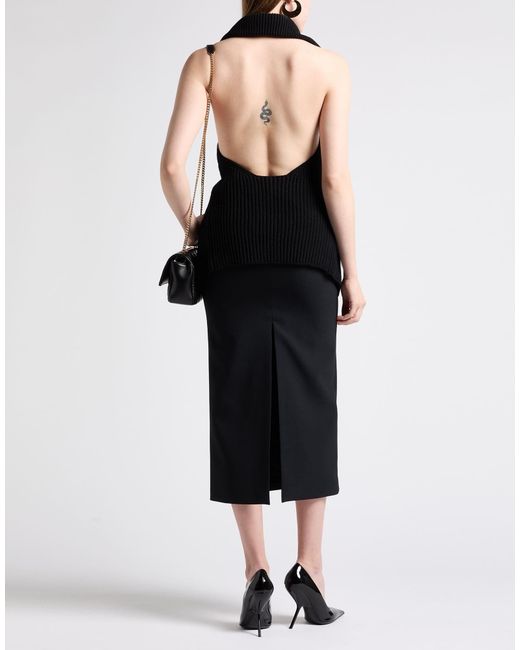 Dolce & Gabbana Black Solid Color Wool Sleeveless Top
