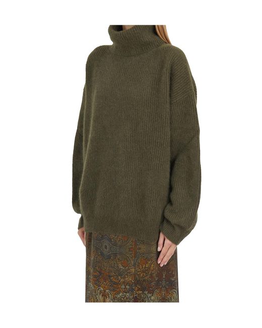 Uma Wang Green Turtleneck Sweater
