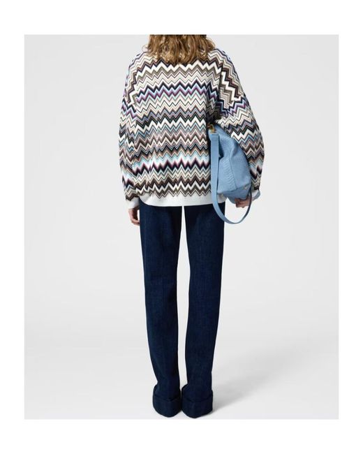Missoni White Zigzag-Knit Sweater