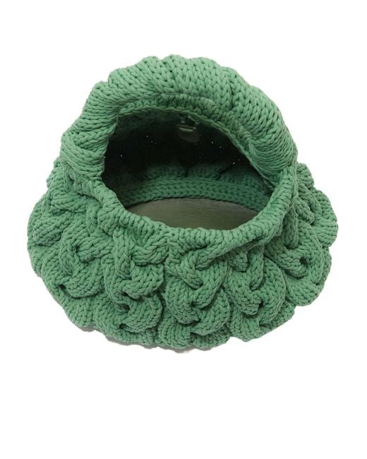 J.W. Anderson Green Jw Anderson Cable Knit Tote Bag