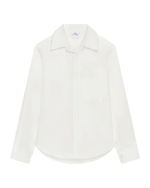 Courreges White Courrèges 1 Pocket Poplin Shirt