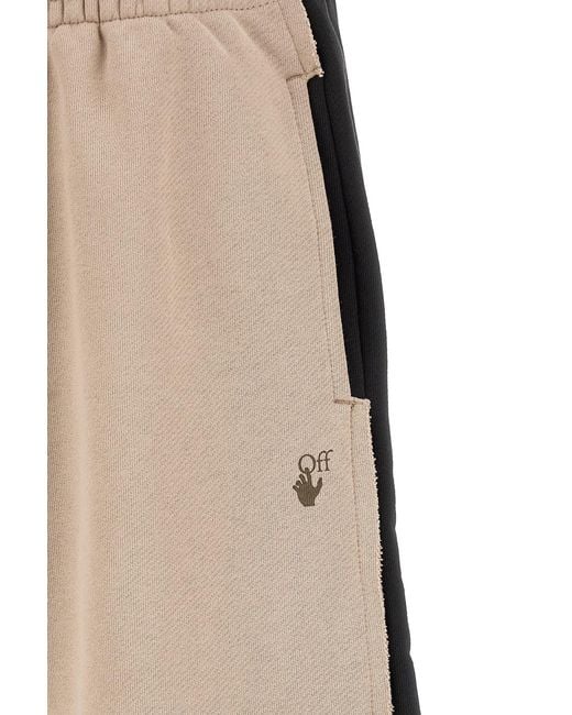 Off-White c/o Virgil Abloh Natural 'Spices Arrow Overlap Skate' Bermuda Shorts for men