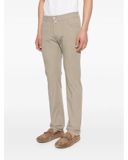 Jacob Cohen Natural Logo-Patch Trousers for men