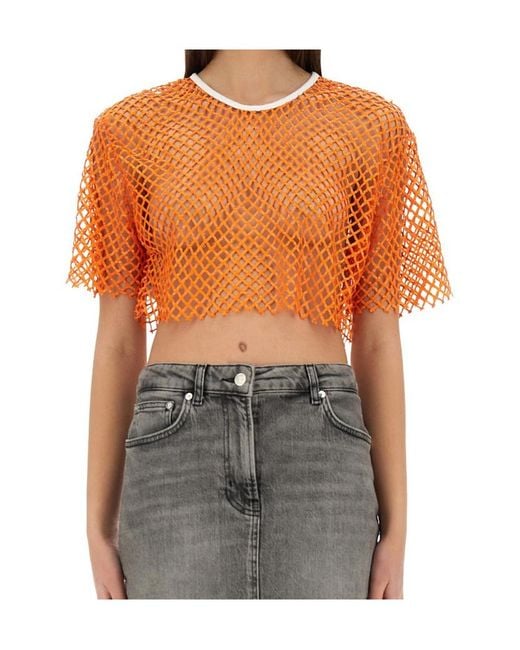 Moschino Orange Mesh Cover-Up