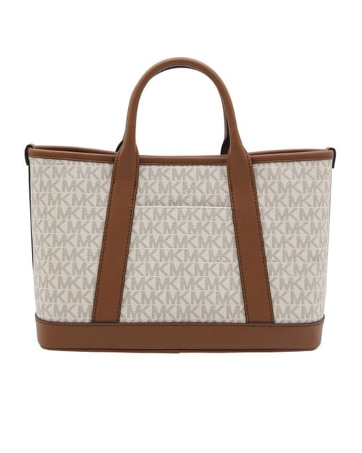 MICHAEL Michael Kors Brown Logo Monogram Tote Bag
