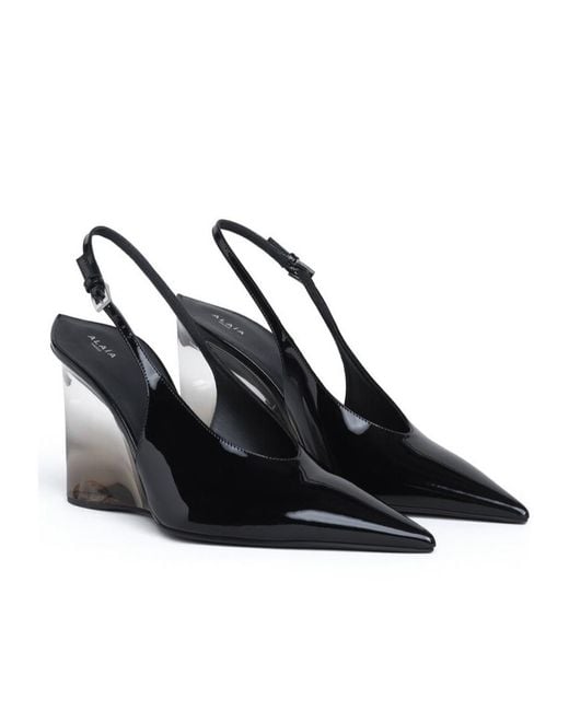 Alaïa Black Patent Leather High Heels