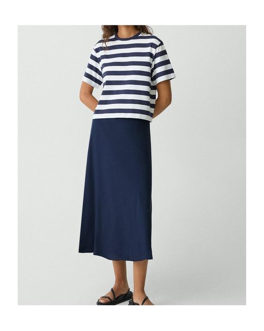 Theory Blue Boxy Crewneck Tee