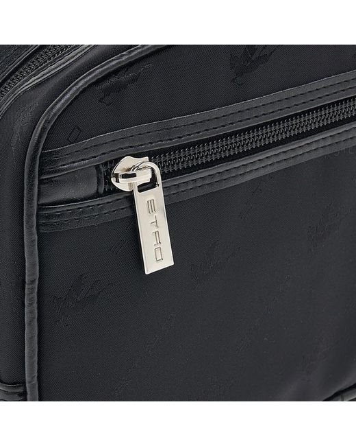 Etro Black Zipper Clutch