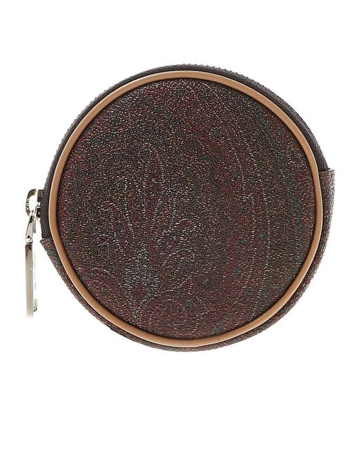 Etro Gray Zippered Clutch