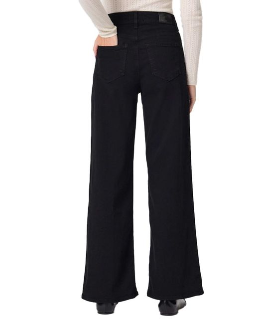 PAIGE Black Wide-Leg Jeans