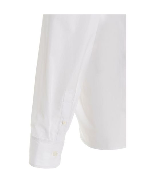 Prada White Long-Sleeved Buttoned Shirt
