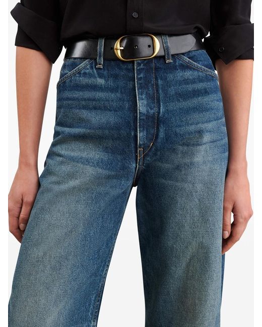 Nili Lotan Blue Belt-Loop Jeans