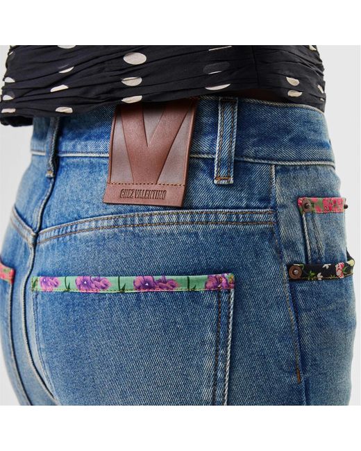 Valentino Blue Denim Trousers With Belt Loops