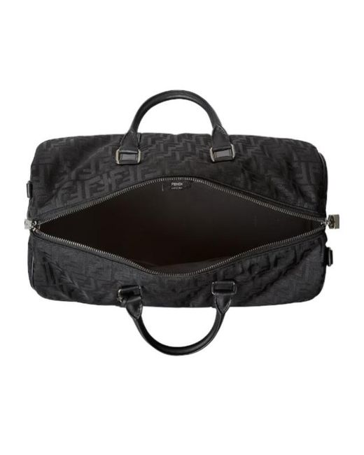 Fendi Black Ff Zipped Travel Bag for men