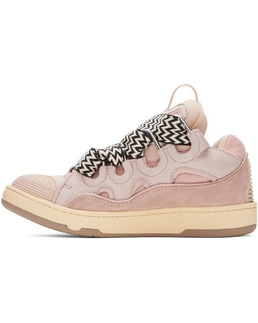 Lanvin Pink Curb Low-Top Sneakers for men