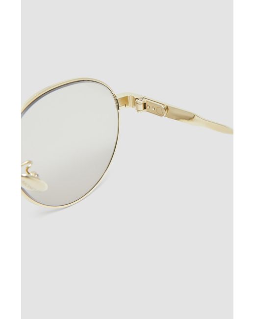 Moncler White Subtila Round Sunglasses for men