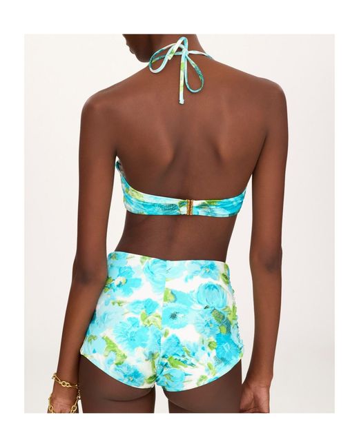 Chloé Blue Mid-Waist Draped Bikini Bottoms