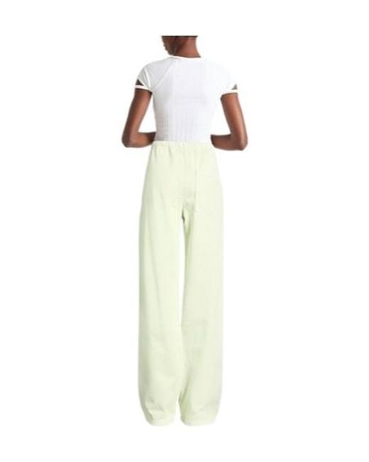 MM6 by Maison Margiela Yellow Solid-Colored Loose Trousers
