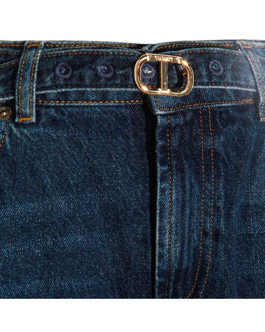 Twinset Blue Logo-Patch Jeans