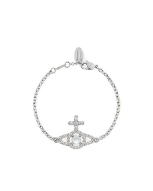 Vivienne Westwood Metallic Olympia Orb Embellished Bracelet