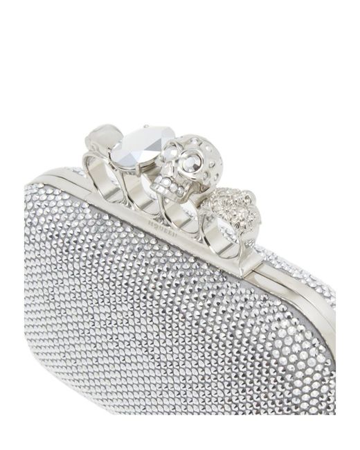 McQueen Gray Knuckle Clutch