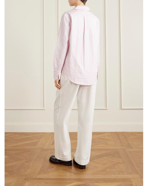 Polo Ralph Lauren Pink Classic Fit Striped Oxford Shirt