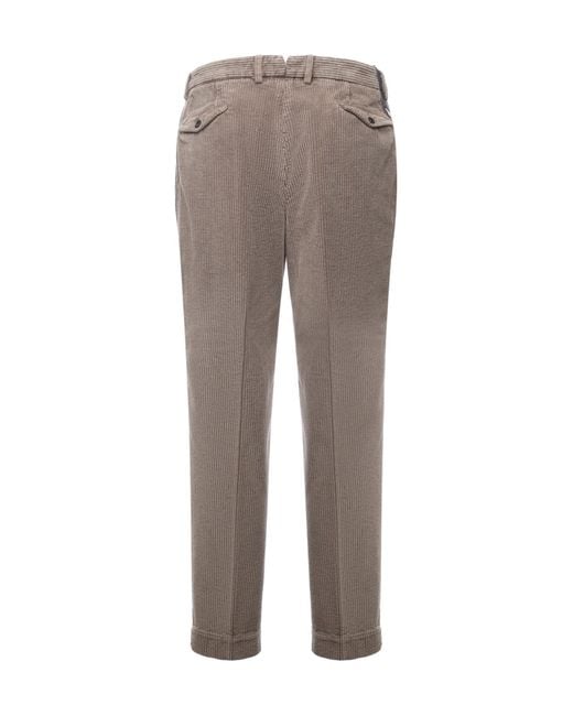 Biagio Santaniello Gray Corduroy Pants for men