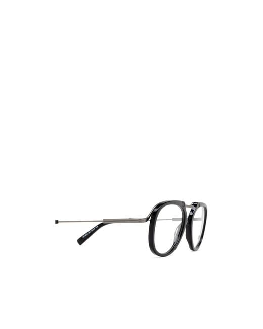 Zegna White Pilot Frame Glasses for men