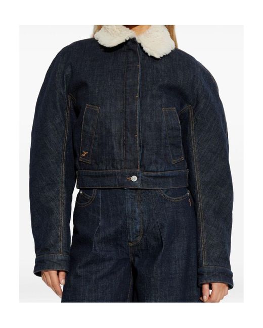 Jacquemus Blue Cropped Denim Jacket