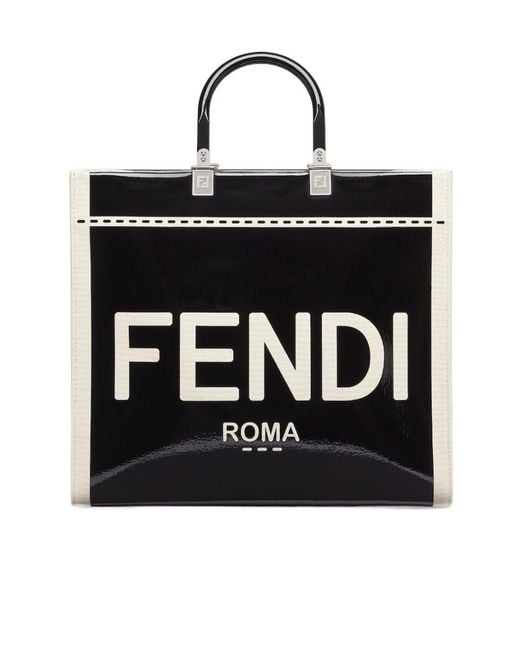 Fendi Black Sunshine Medium Tote Bag