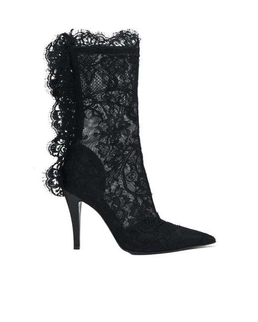McQueen Black Heron Lace Boots