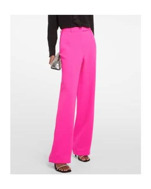 Alexandre Vauthier Pink Wool Wide-Leg Pants