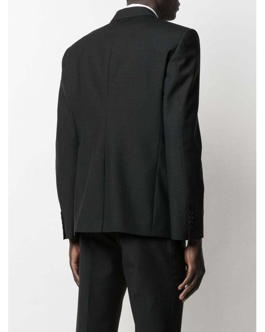 McQueen Black Tailored Single-Breasted Blazer for men