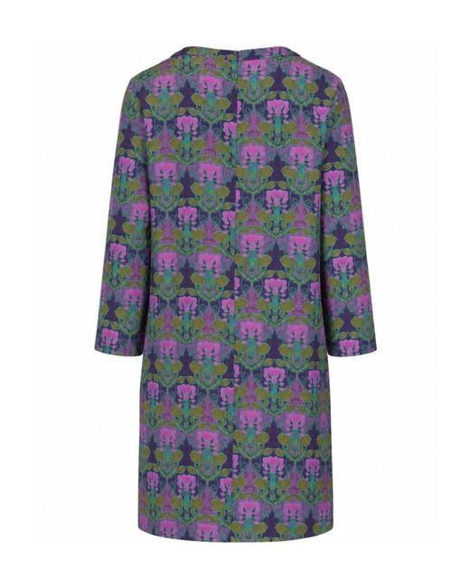 Laura Urbinati Blue Long-Sleeved Dress