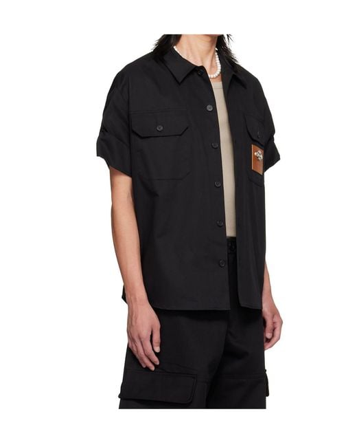 Simone Rocha Black Military Shirt for men