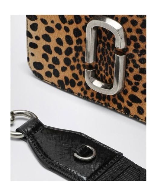 Marc Jacobs Black The Cheetah Leopard Printed Snapshot Bag