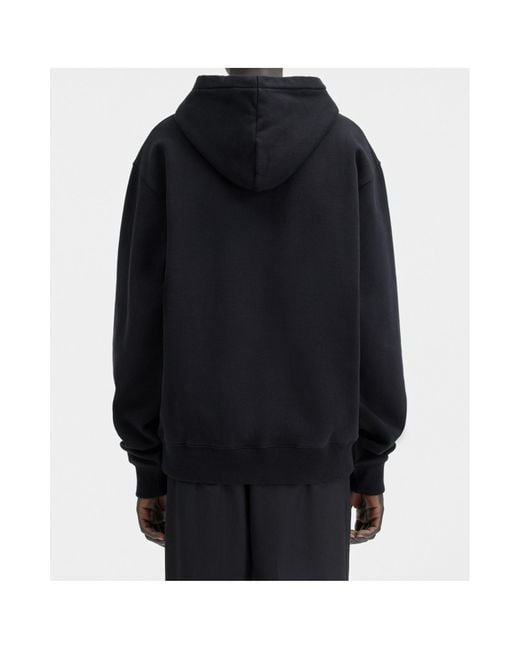 Jacquemus Blue Logo-Appliqué Jersey Hoodie for men
