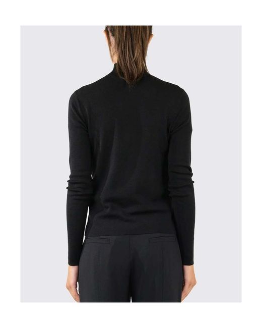 Chloé Black Hollowed-Out Detail Densely Woven Pullover